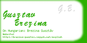gusztav brezina business card