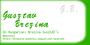 gusztav brezina business card